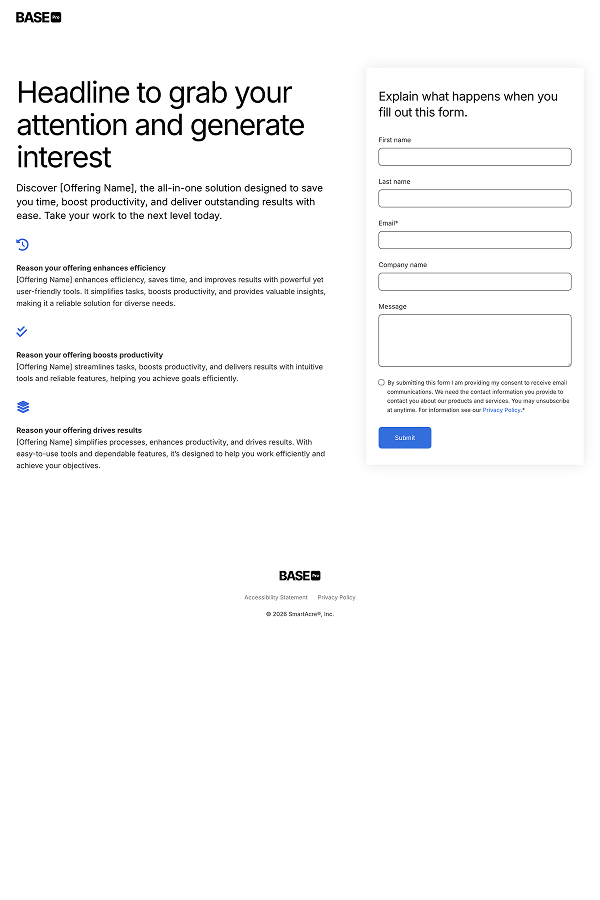 Landing page 1 template