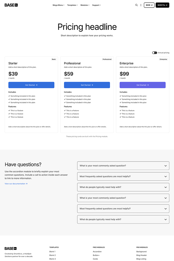 BASE Theme | Highly Customizable HubSpot Theme