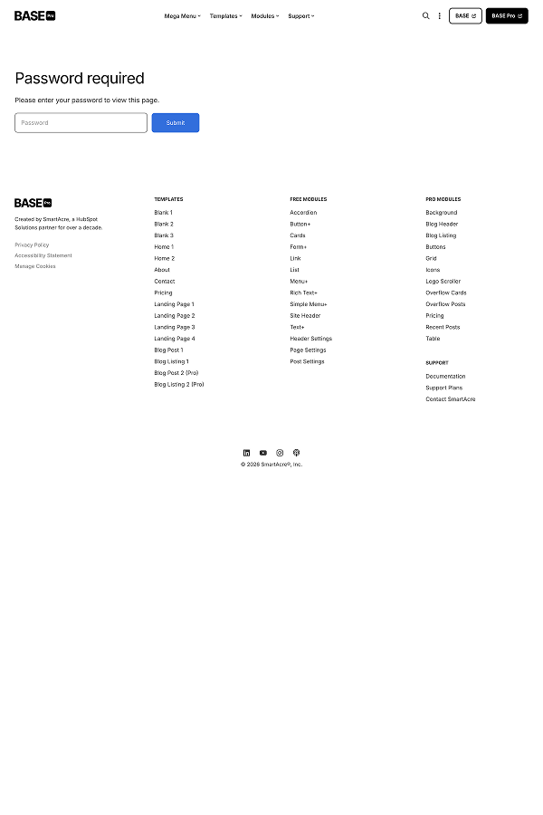 Password prompt template