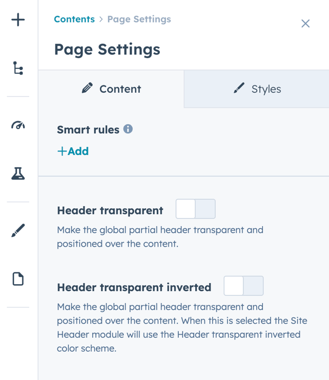 Page Settings