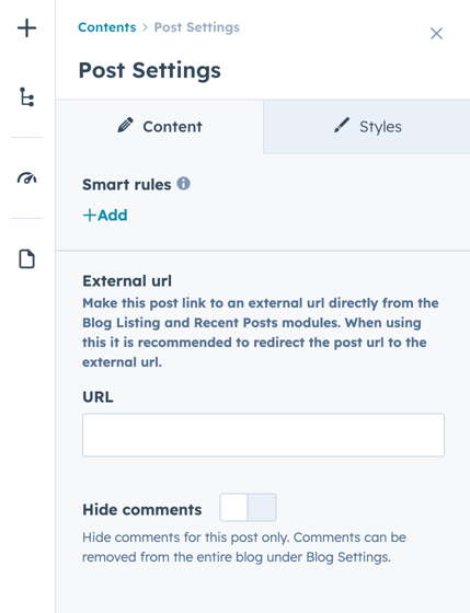BASE post settings BASE post settings
